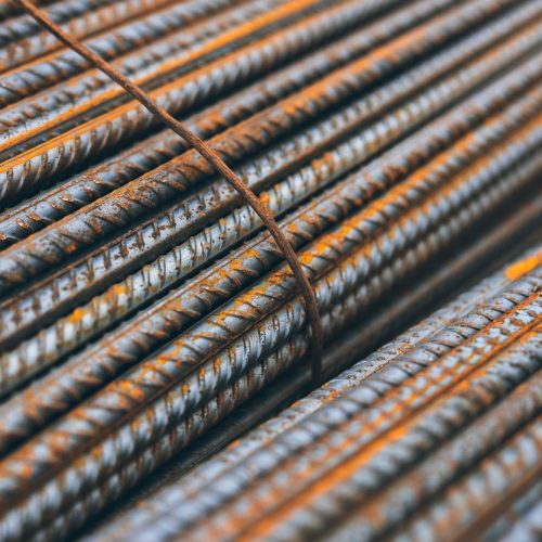 Close up of reinforcing steel bars Close up of reinforcing steel bars